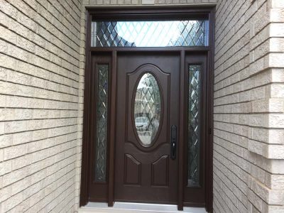 entry door with side lights and transom